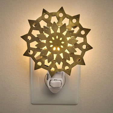 Gold Snowflake Night Light - Park Designs - The Fox Decor